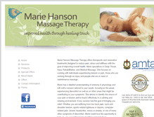 Tablet Screenshot of mariehansonmassage.com